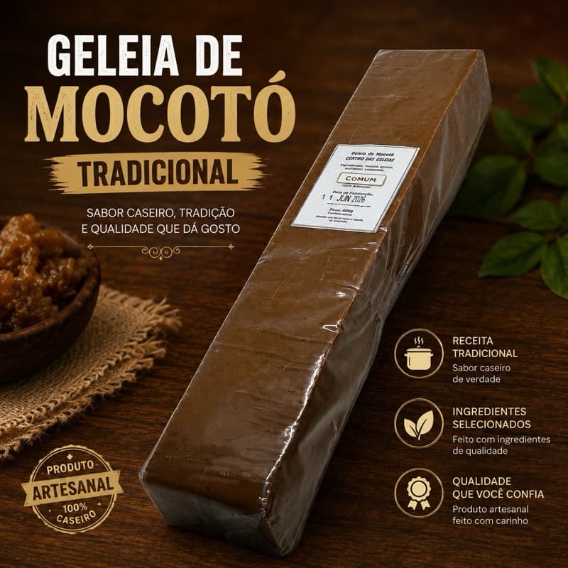 Geleia De Mocotó Mineira Artesanal 400 Gramas Com e Sem Amendoim 100% Do Centro De Minas Gerais