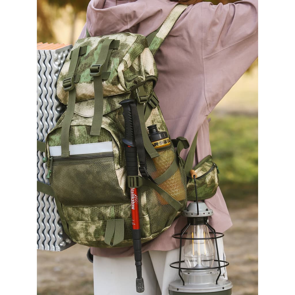 Mochila de viagem ao ar livre Ventilador militar tático Mochila de grande capacidade
