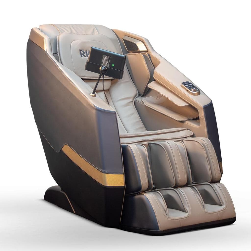 Poltrona de Massagem Rigz Azul Zero Gravidade Bluetooth Airbags 220V