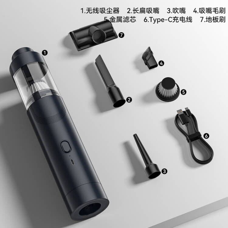 Aspirador de pó sem escova portátil sem fio para carro, sucção ultragrande, forte, pequena sucção por sopro, máquina mul