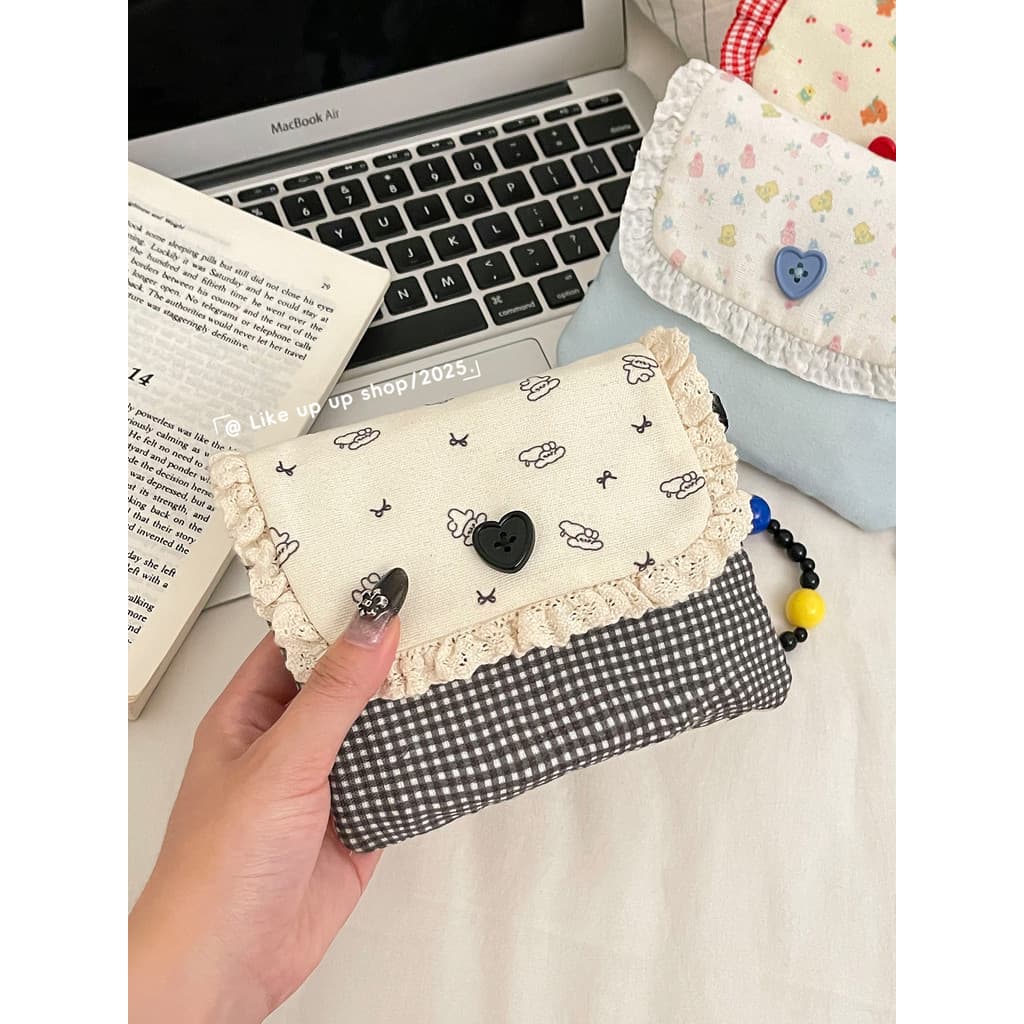 Ins estilo saco cosmético feminino portátil Mini pequena viagem portátil batom saco almofada de ar em pó pequeno saco de