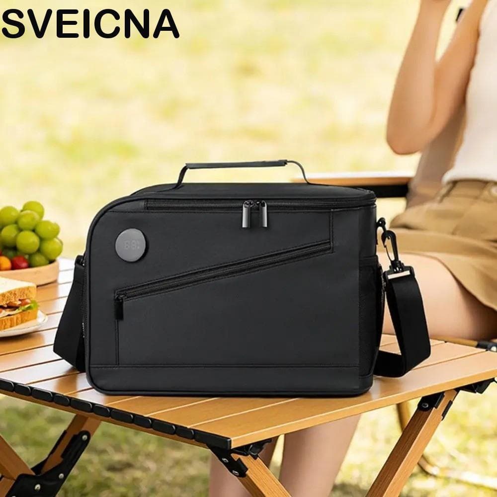 Saco Térmico SVEICNA , Com Display De Temperatura De Piquenique De Grande Capacidade , Lancheira Isolada Espessada