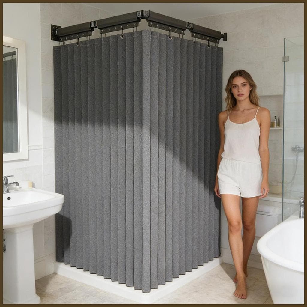 Cortinas De Chuveiro Dobráveis Haste Montada Na Parede Ajustável Sem Broca Dobrável Suprimentos Para Casa Hastes Do Banh