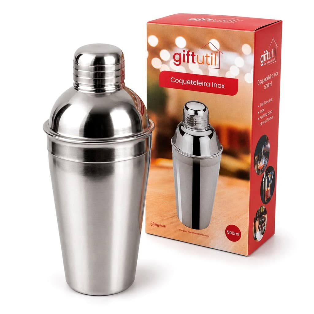 Coqueteleira Profissional Aço Inoxidável 500 Ml Para Bartender Drinks Caipirinha E Batidas