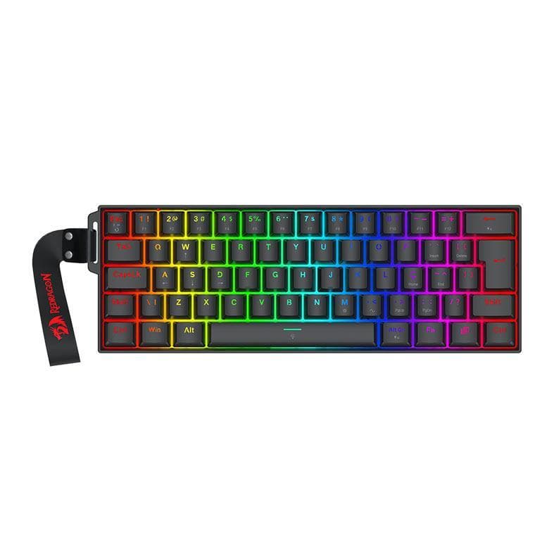 Teclado Magnetico Gamer Redragon Fizz, RGB, 60%, USB, Switch AmberMag Linear, Preto, K617RGB-MP-PT