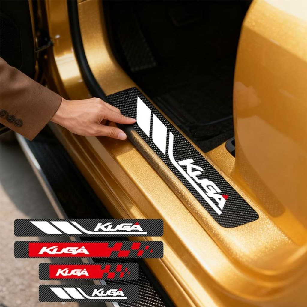Kit 4 Peças Universal Fita Protetora De Porta Soleira Automotiva Acessórios Para Carro For Ford Kuga ST-Line PHEV