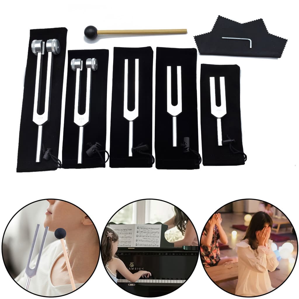 Conjunto De Diapasão De Cura Zhaokra , Liga De Alumínio 128 Hz , 256 , 512 , 1024 , 2048 Para Terapia Sonora , Ioga , Me