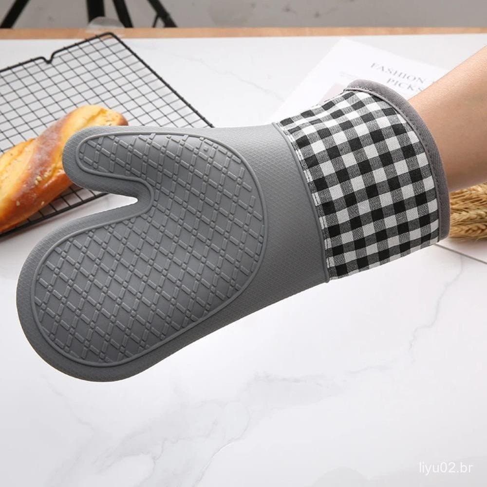 1 Peça Luvas de Cozinha para Forno Luvas de Isolamento Térmico de Silicone