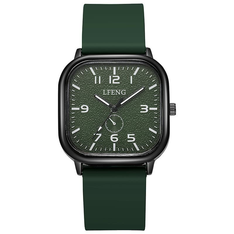 Moda única criativa relógio masculino moda Retro fita de Silicone mudo estudante relógio de quartzo