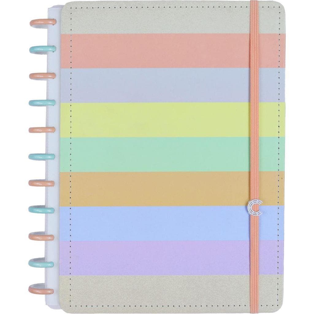 Caderno Inteligente Grande G+ Arco-Íris Pastel 140 fls. - Caderno Inteligente
