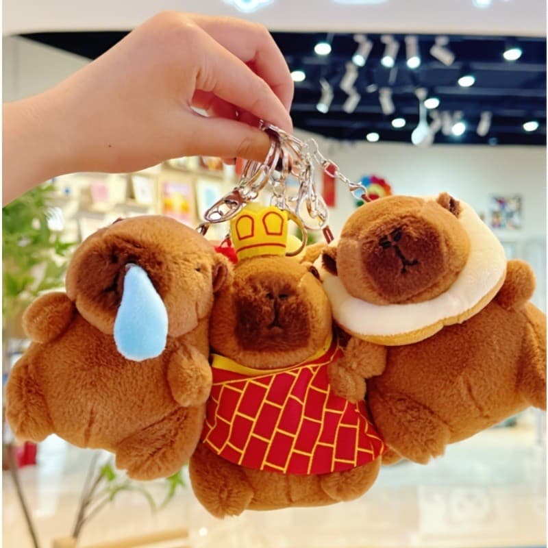 Adoráveis Chaveiros De Capivara De Pelúcia , Amuletos De Bolsa Macia-Quatro Opções De Presentes Perfeitas