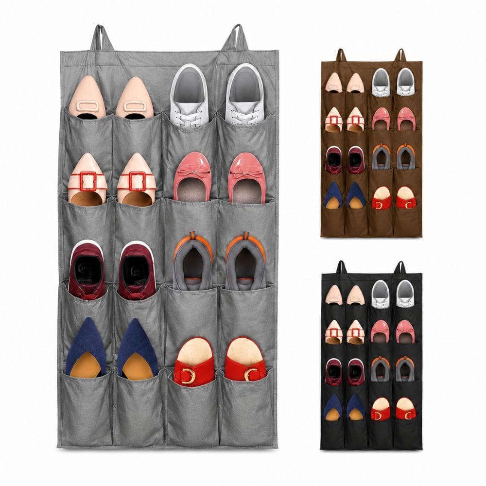 Sapateira Vertical Suspensa 16 Nichos Organizador De Closet E Armário Dobrável