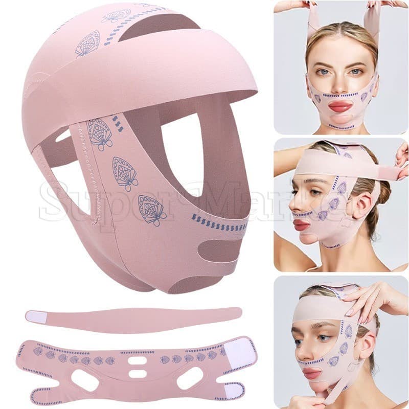 [Destaque] Bandagem Modeladora V-Face-Cinto De Levantamento De Queixo E Bochecha-Alça De Emagrecimento Facial-Modelador