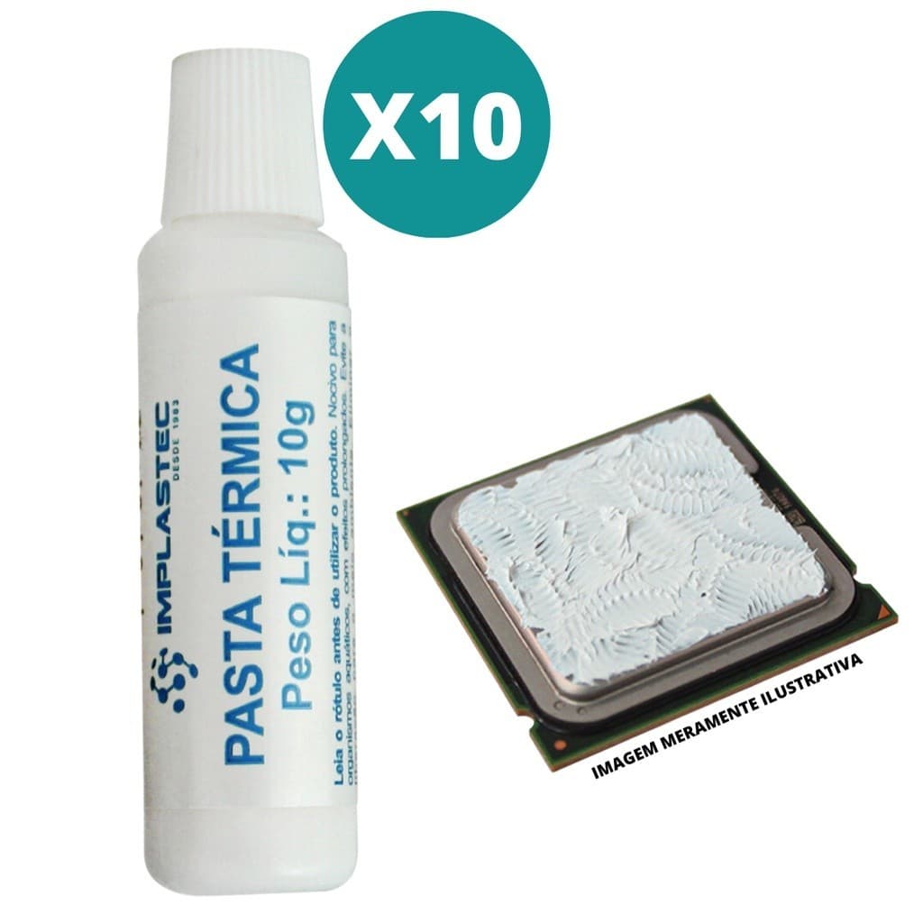 Kit 10 Pasta Térmica Pc Consoles Cpu Ps3 Ps4 Xbox 10g