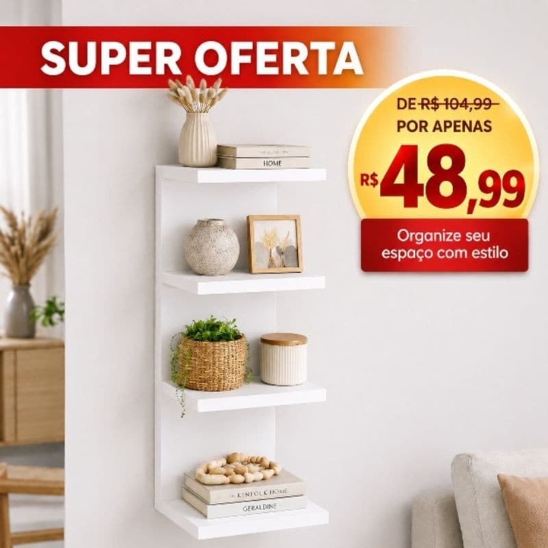 Torre Prateleira de Canto Moderna | Organize e Decore Seu Espaço Fácil