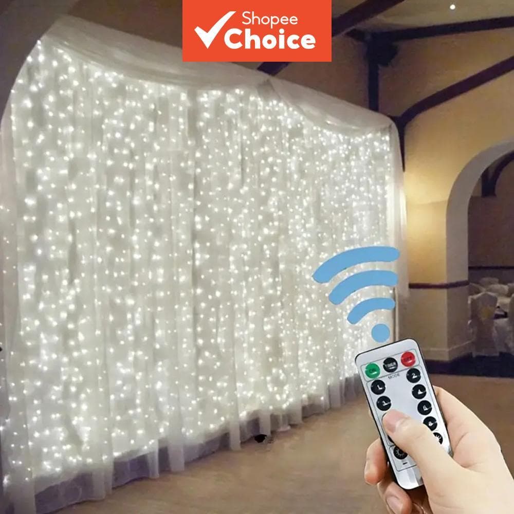 Luz de Fada LED 3/6m Luzes de Cortina USB Controle Remoto Festão Lâmpada Decoração para Festa de Casamento Natal Quarto