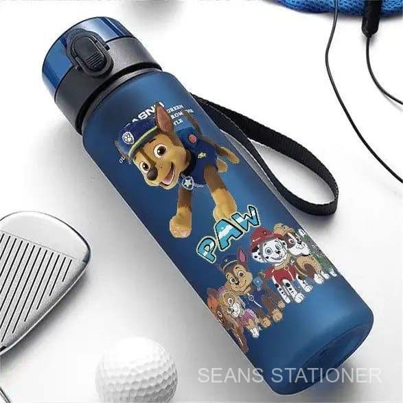Copo de Água Infantil Paw Patrol de 560 ml com Corda, Tampa Pop-up, Copo Espacial de Plástico com Desenho Animado, Copo