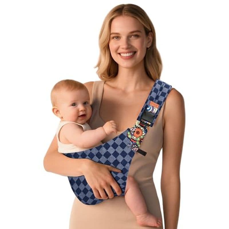 Porta-Estilingue Para Bebês , Recém-Nascido Crianças Pequenas Com Alça Ajustável Meio Enrolado Antiderrapante 10-30lbs ,