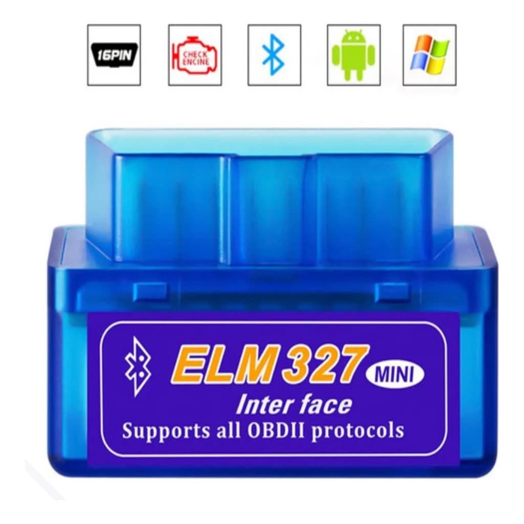 Scanner OBDII ELM327 Mini Bluetooth 5.1 para Carro Android iPhone e Computador Windows