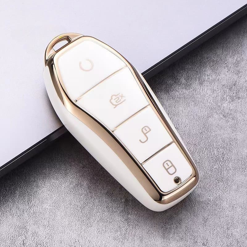 TPU Shell Fob Para BYD Atto 3 Han EV Dolphin Song PRO Max Tang DM Yuan E2 Qin PLUS Porta-Chaves Carros