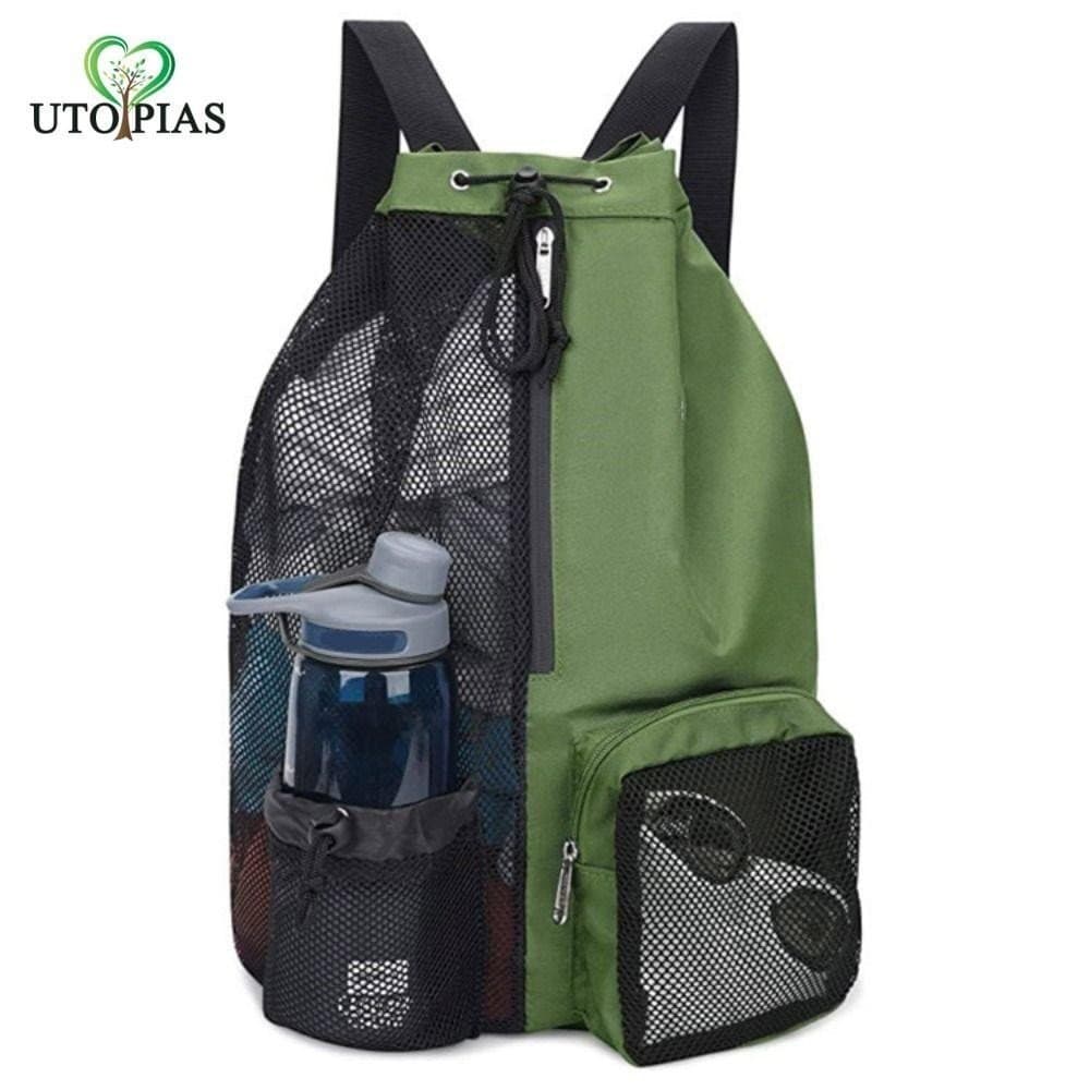 [UTOPIAS] Bolsa de Natação, Mochila de Nylon com Cordão, Bolso de Malha para Equipamentos de Treinamento na Praia XUJG