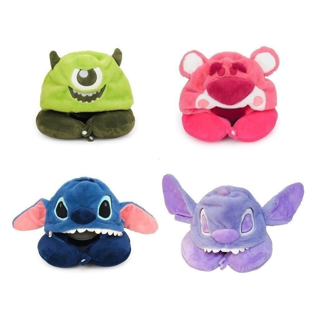 Almofada em Forma de U com Capuz, Brinquedo de Pelúcia, Almofada de Escritório com Personagem Stitch KHLW MC3S