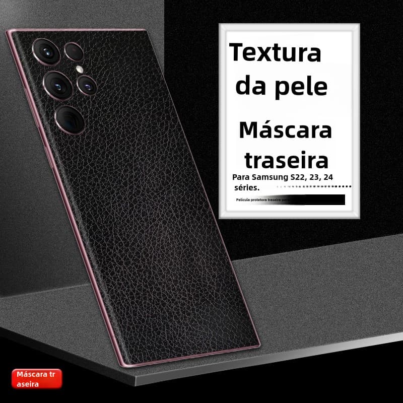 Pelicula De Traseira Para  SAMSUNG, Protetor De Traseira, Adesivo  imitação de couro, pra  S24/S23 ULTRA/S23/S22 ULTRA