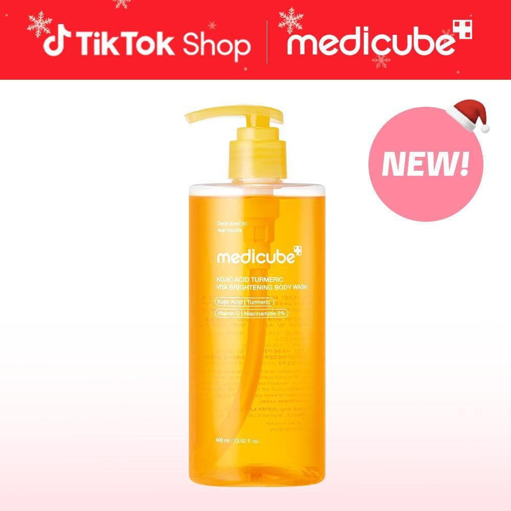 [NOVO][medicube]Gel de Banho Iluminador Corporal com Ácido Kójico, Cúrcuma e Vitamina | Para áreas problemáticas, irregu