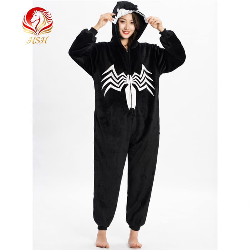 Macacão de Cosplay de Anime para Adultos, Pijama Kigurumi de Aranha Branca, Fantasia Unissex Engraçada para Eventos e Fe