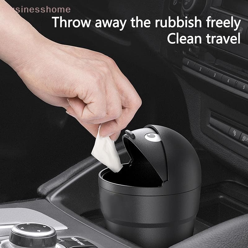 < busines > Lixeira Universal Para Carro , Organizador Automático , Caixa De Armazenamento Com Tampa Giratória , Mini Au