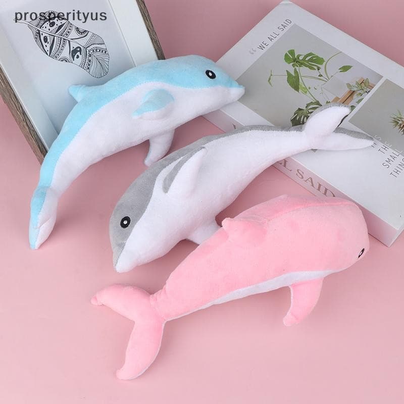 [prosperityus] Novos Brinquedos De Pelúcia De Golfinho Adorável De 30 Cm , Bonecos De Animais Macios E Fofos , Decoração