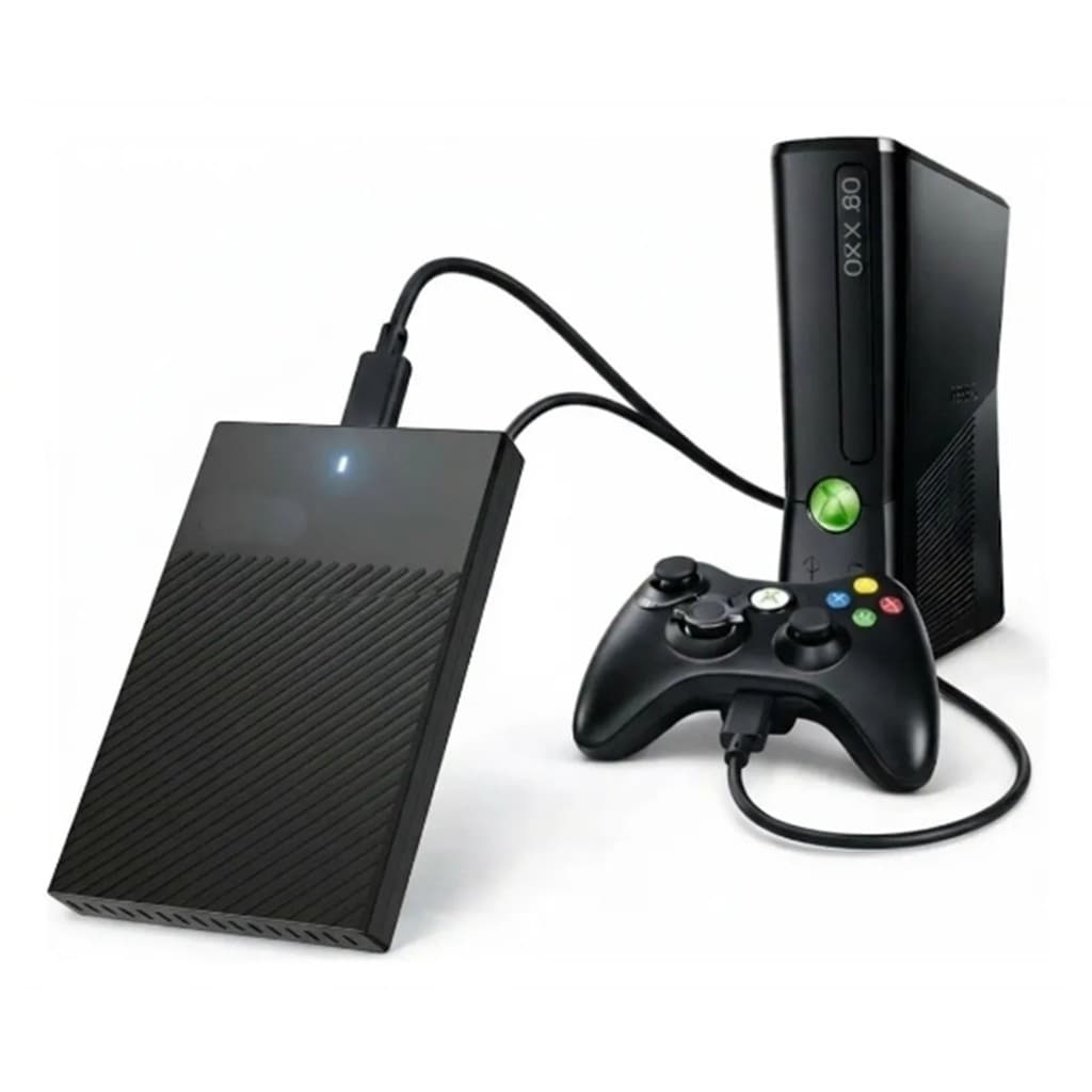 HD EXTERNO PARA XBOX 360 COM JOGOS – COMPATÍVEL COM QUALQUER MODELO BLOQUEADO OU DESBLOQUEADO