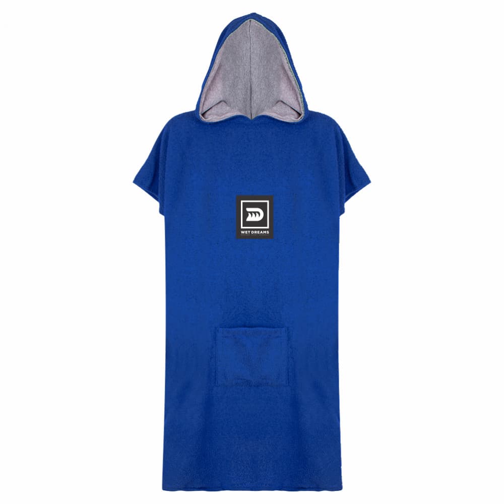 Poncho Azul Unissex Toalha Roupão Pós Banho Piscina Praia Surf Trocador de Roupa Adulto Wet Dreams