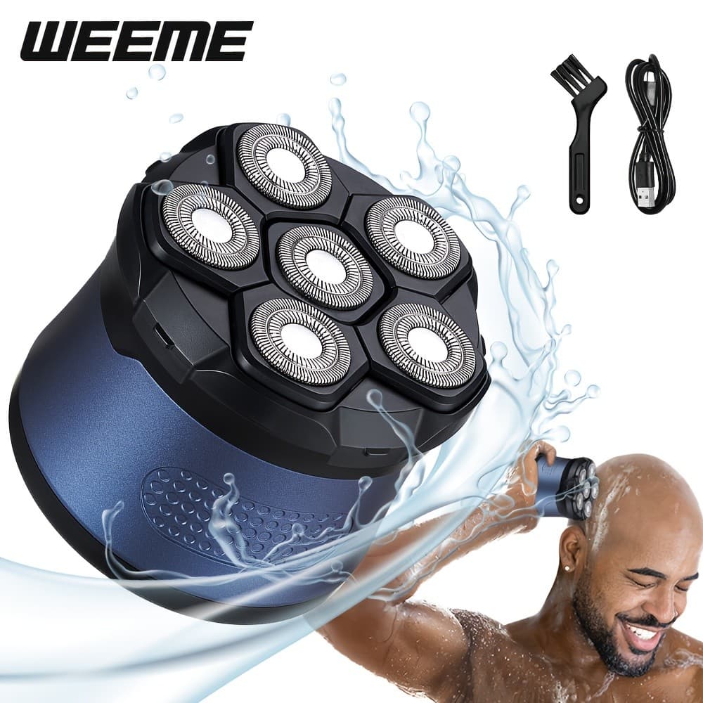 Aparelhos de Barbear WEEME para Homens Carecas, Aparelhos de Barbear Elétricos, Aparelho de Barbear Recarregável para Ca