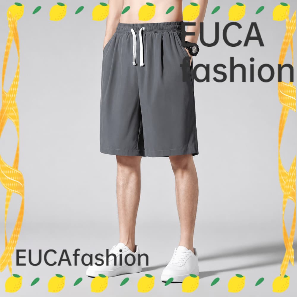 Shorts De Secagem Rápida EUCAFASHION , Seda Gelada Com Cintura Elástica