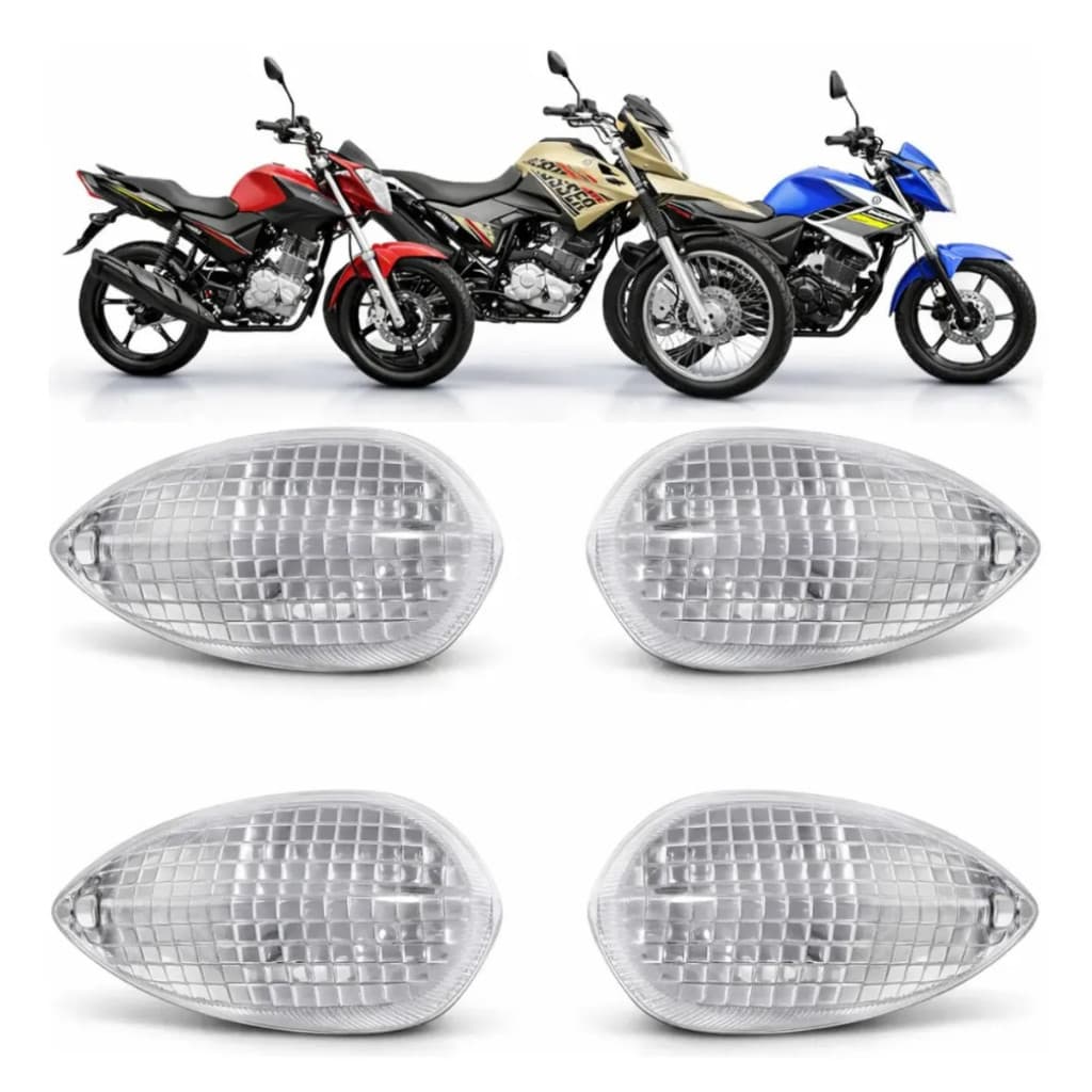 4 Lente Pisca Cristal Factor 125 150 Fazer150 Xtz150 Crosser Até 2018