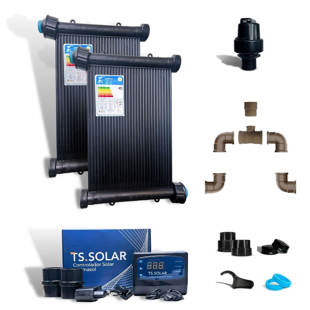 Aquecedor Solar Piscinas 15 Placas 2mts Para 12.600 Litros