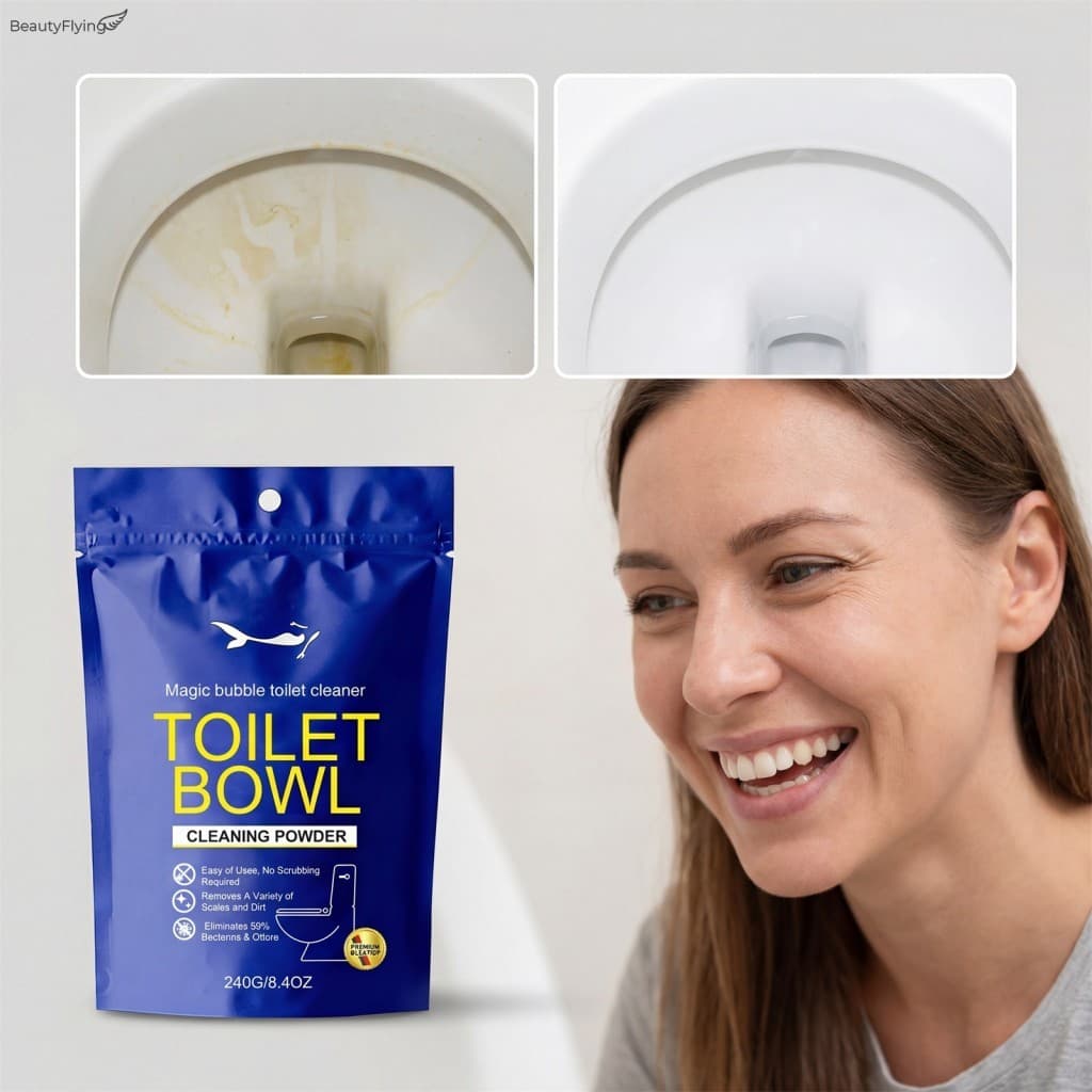 Bolha Em Pó Para Limpeza De Banheiro 240g-Fragrância Desodorizante De Longa Duração Casa