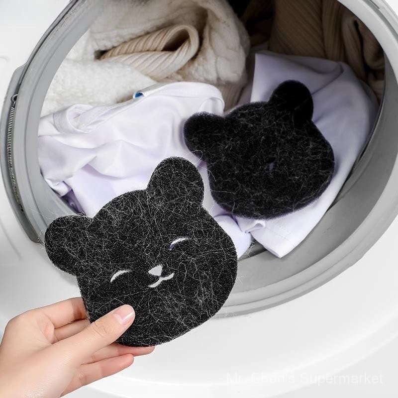 Conjunto de 5 peças THEBR de bolas removedoras de fiapos em formato de urso, esponjas coletoras de fiapos para máquinas