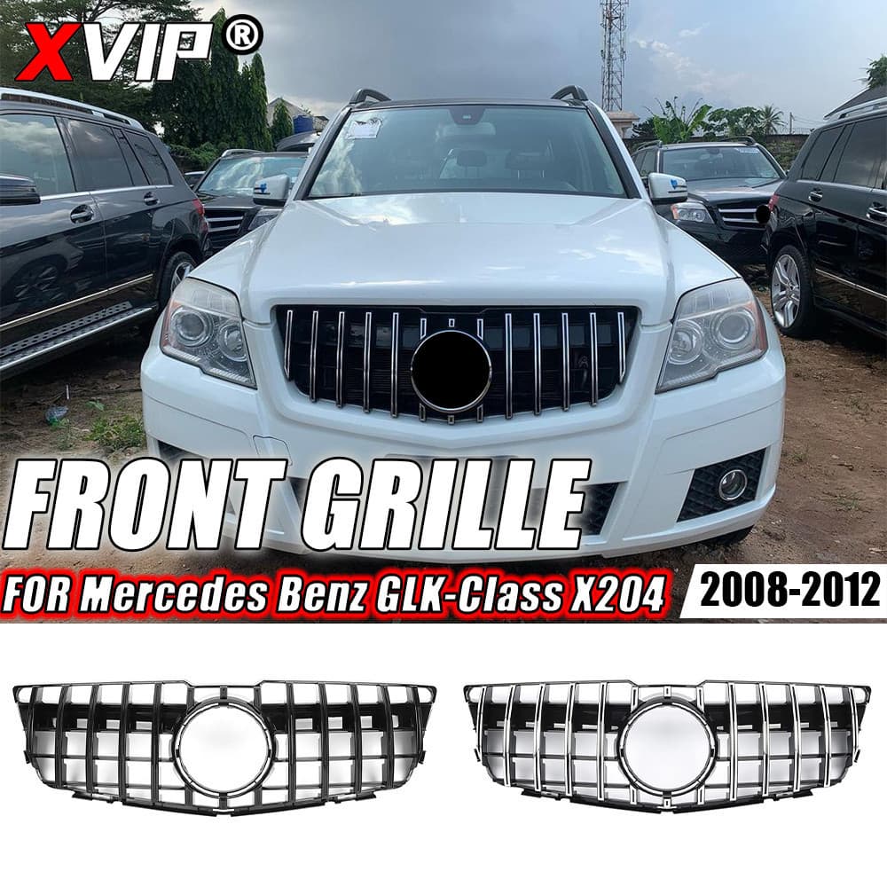 XVIP Grades Superiores Para Mercedes Benz GLK-Class X204 08-12 GLK280 GLK300 GLK350 Cromo Preto Prata Diamantes Estilo G