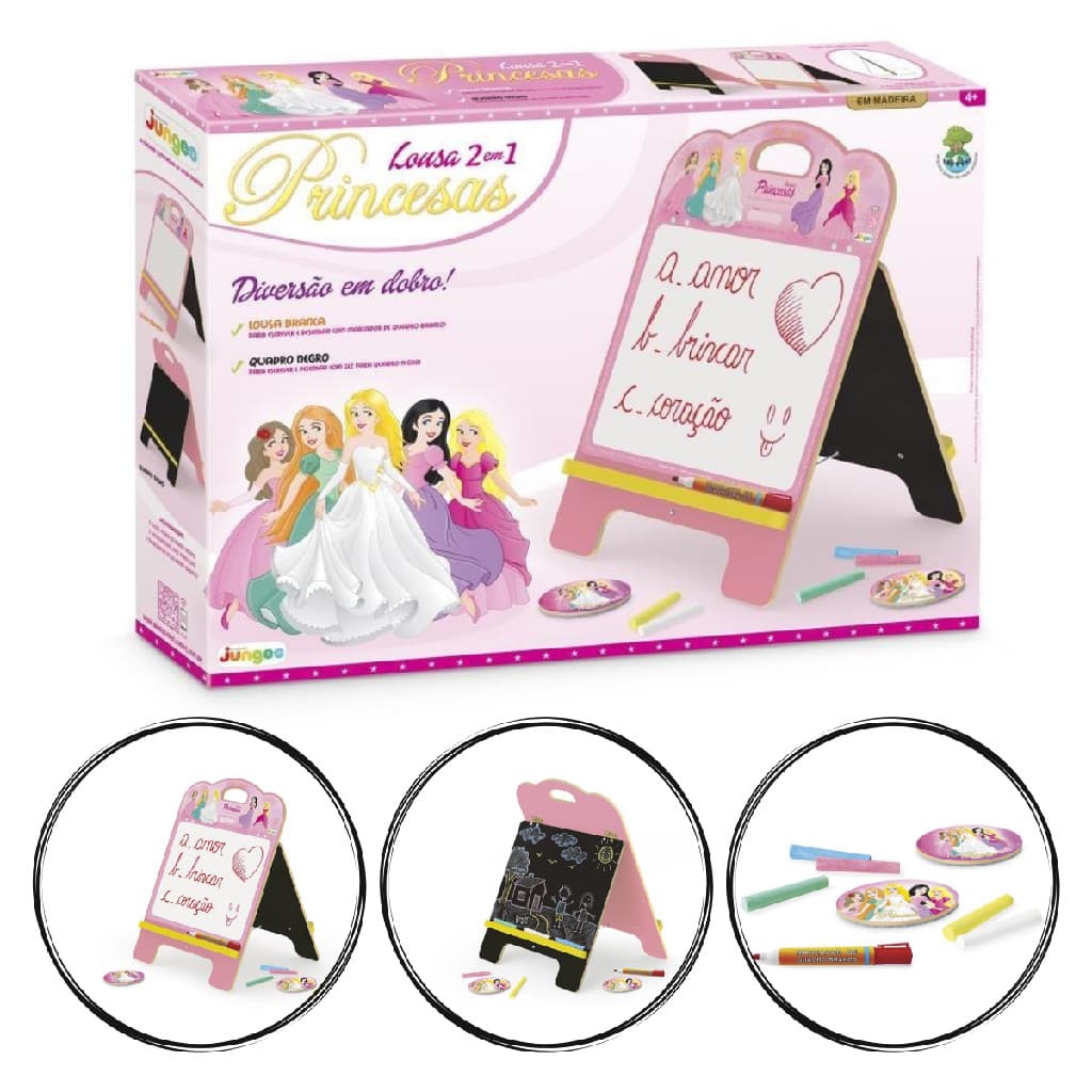 Lousa Infantil 2 em 1 Quadro Desenho com Giz e Marcador