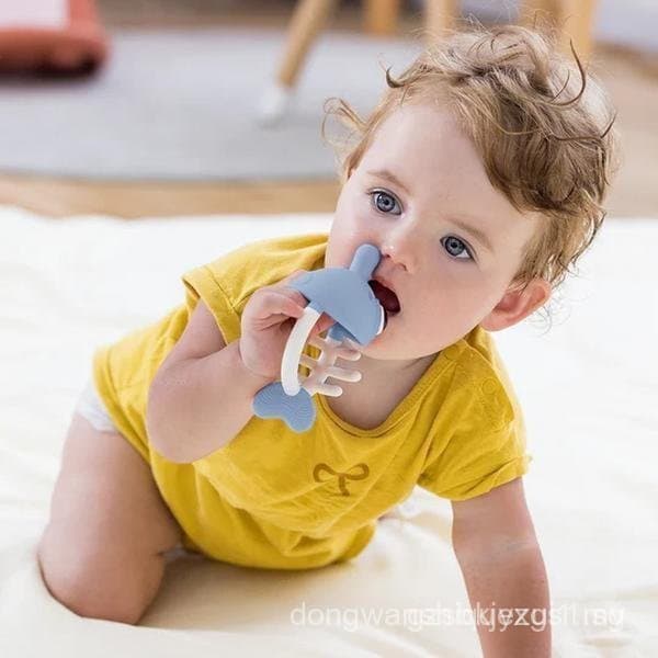Mombella Brinquedo Sensorial para Bebês 3 em 1 em Forma de Peixe Palhaço, Brinquedo Calmante e Anti-stress, Mordedor par