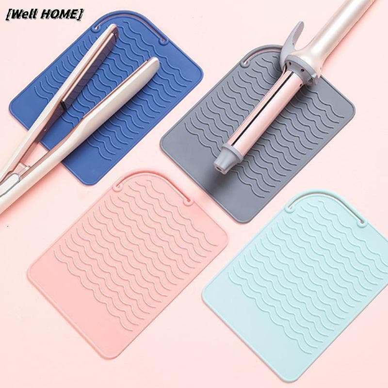 [Bem HOME] Tapete De Isolamento Multifuncional De Silicone Resistente Ao Calor Para Alisador De Cabelo , Modelador De ,