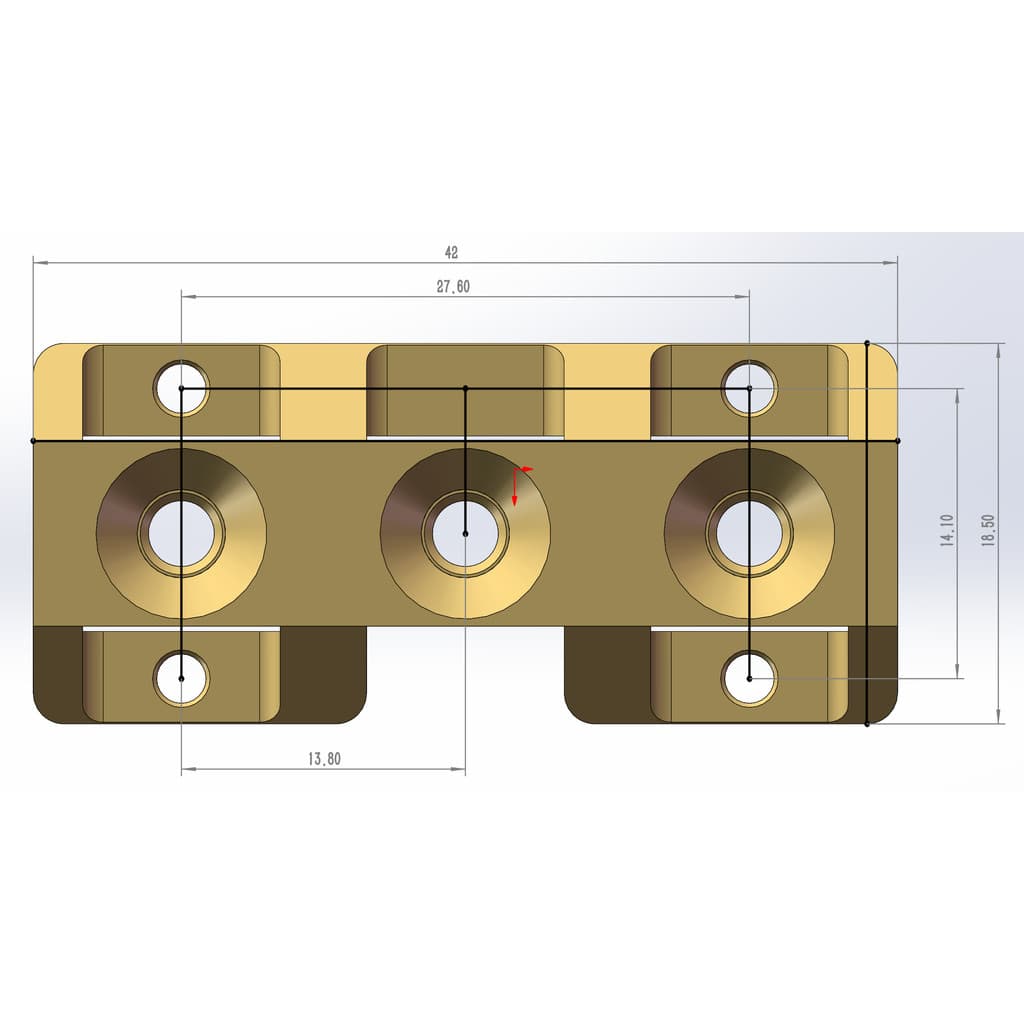 Braçadeira De Travamento ST Para Guitarra , Atrás Da Porca BLACK Chrome Gold CNC Processamento
