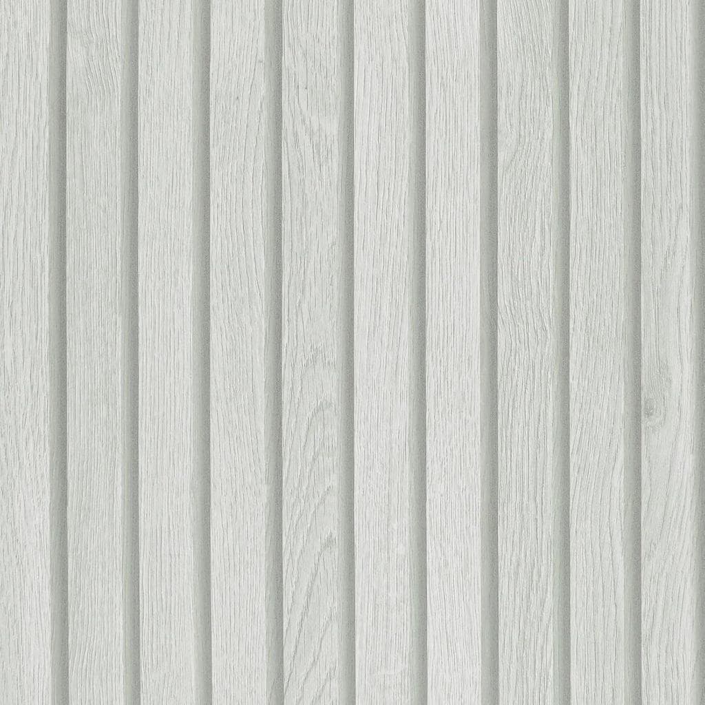 VEELIKE Papel de Parede Adesivo de Madeira 15.7''x118'' Branco para Banheiro e Quarto, Papel de Parede Removível Imperme