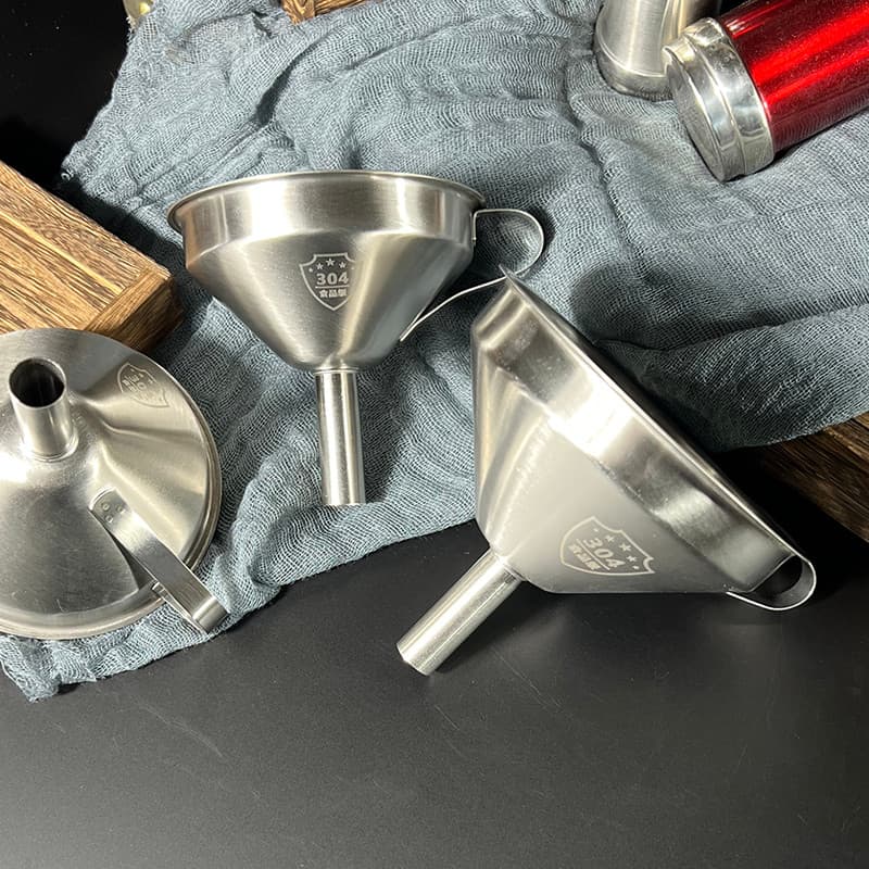 Funil 304 de aço inoxidável grande pequeno calibre cozinha doméstica derramando óleo filtro de Ultra densidade medicina