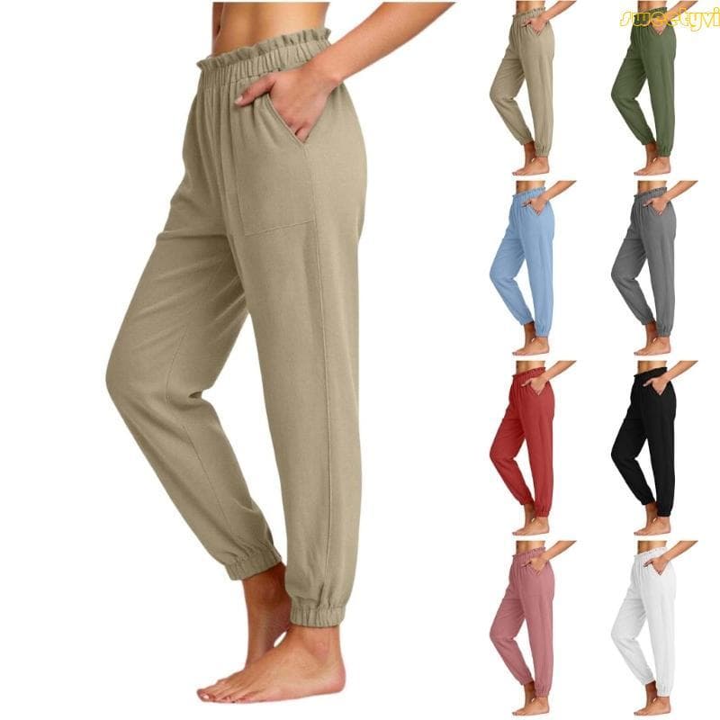 Calças Linho Femininas Largas E Fluidas Casuais Soltas Gaucho Praia Calça Culottes