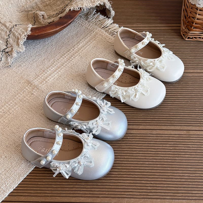 1-6 anos de idade crianças outono novo estilo sola macia moda arco princesa mostrar jardim de infância sapatos de couro
