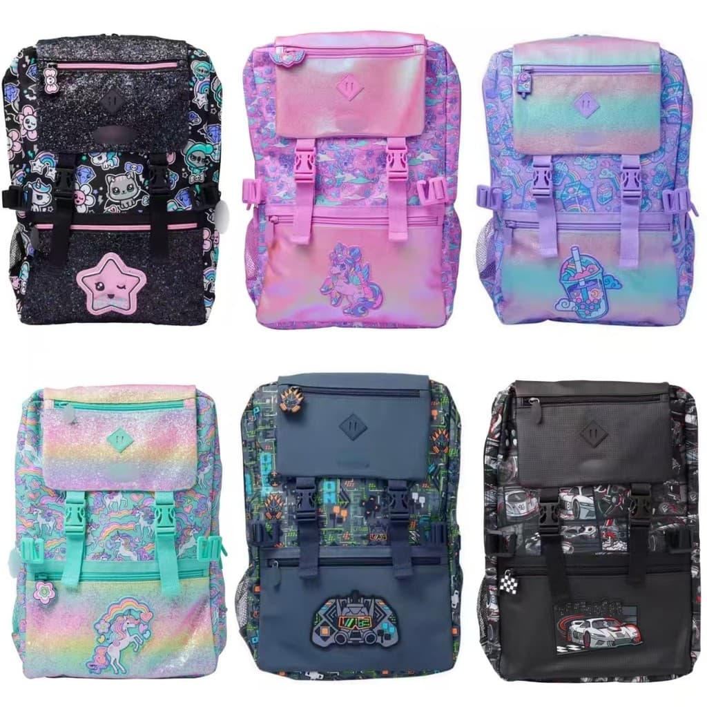Mochila mensageiro australiana com fivela dupla, mochila escolar para estudantes da escola primária, série de bolsa mens