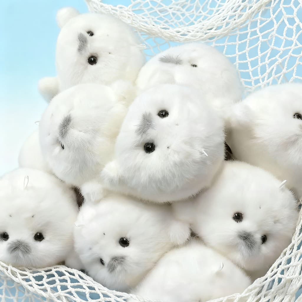 Novo e fofo brinquedo de pelúcia em forma de foca bebê, boneco de foca realista para máquinas de garra.
